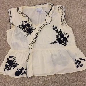 Bizz flutter sleeved elastic waistband/back peplum